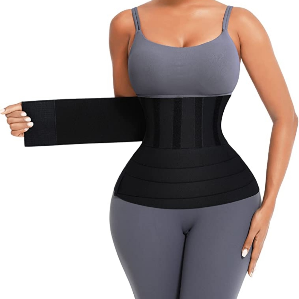 Fashion Nova Black Waist Trainer